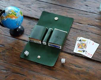 Custom Playing Card Case, Playing Card Holder, Poker Card Deck Travel Case, Playing Cards and Dice Storage Box, Card Player Gift, Dad Gift
