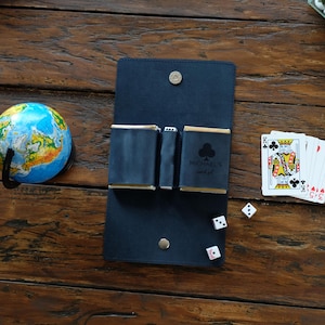 Leather Playing Card Case, Custom Playing Card Deck Holder, Poker Card Protector Pouch, Poker Player Gifts, Grandpa Gift, Dad Christmas Gift