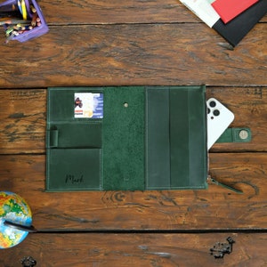 Personalized Leather Notebook Cover, Refillable Journal Cover A5 A4 B5
