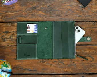 Personalized Leather Notebook Cover, Refillable Journal Cover A5 A4 B5