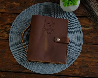 Agenda à reliure A5 en cuir, premier cadeau papa de sa femme, cadeau pour papa, carnet de notes à reliure en cuir A4, journal en cuir pour papa, meilleur cadeau pour papa