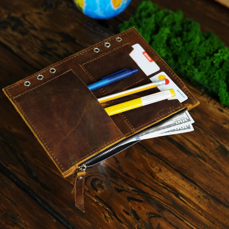 Planner Accessories, Leather A5 Inserts for Flyleaf Journal, Personalized, Binder Notebook Insert, Agenda Dividers, College Gift