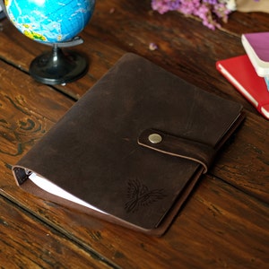 Junior 3-Ring Zip Up Binder  Purchase a Small Brown 3-Ring Binder for  Sermons & Ceremonies - McKinley Leather