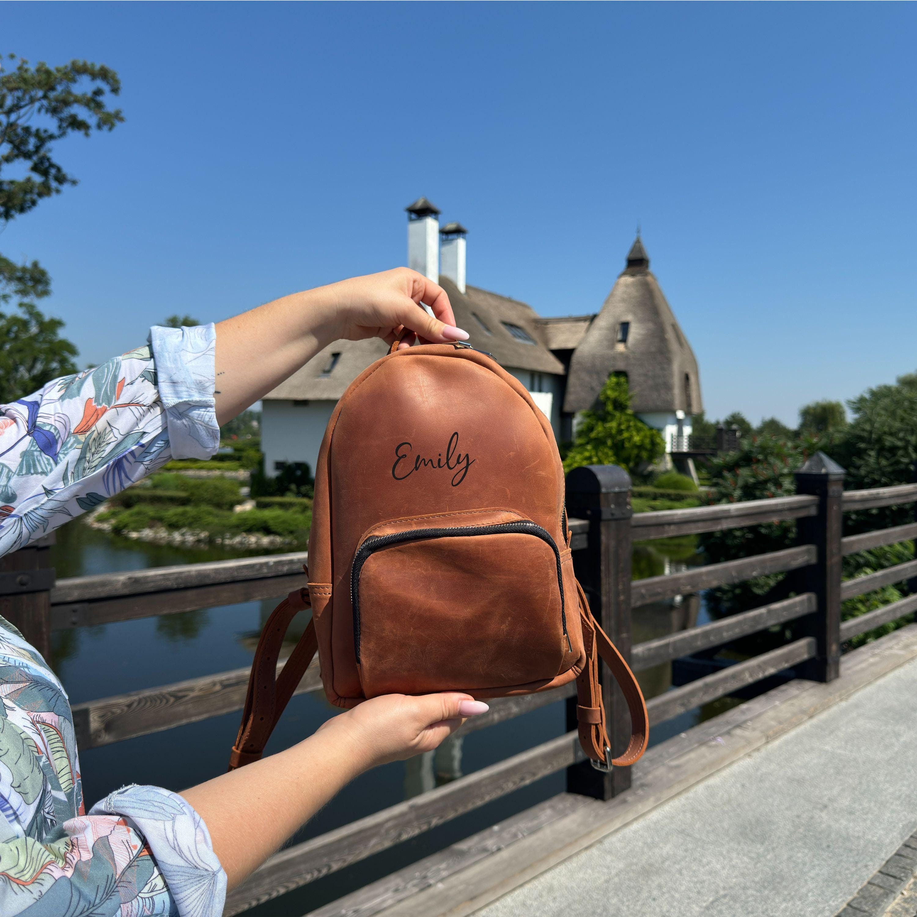 Small Rucksack Brown Classic Brown Leather Small Rucksack Bag
