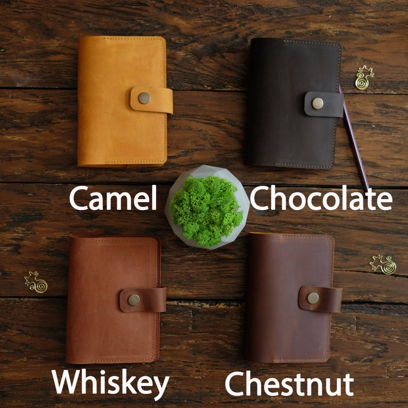 Leather Notebook Cover A5 A6 A4 Hobonichi Personalized Etsy
