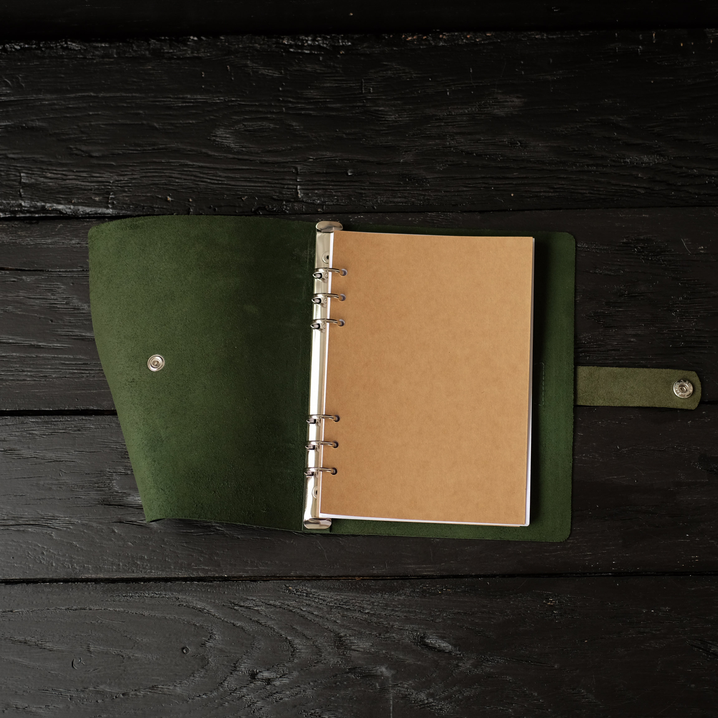 Refillable Notebook A5 Custom Binder Ring Guest Book Leather Etsy UK