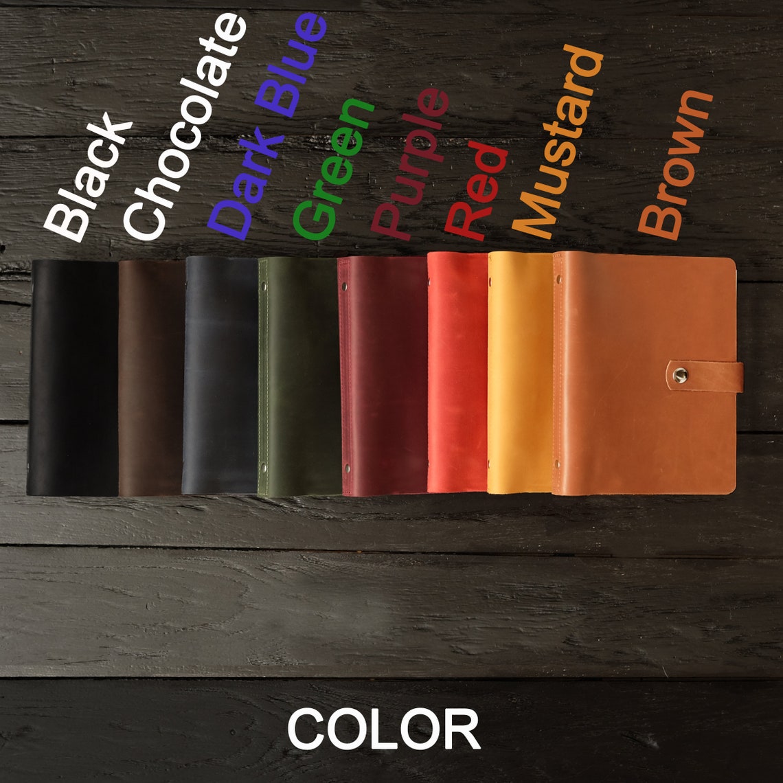 Refillable Notebook A5 Custom Binder Ring Guest Book Leather Etsy