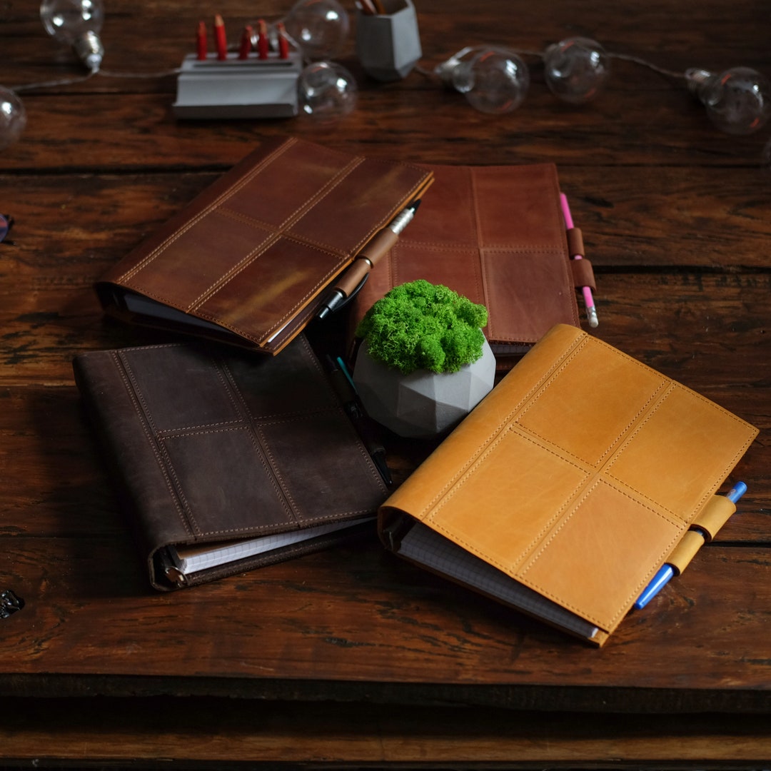 A5 Leather Binder Planner Personalized, Filofax, A5 Portfolio