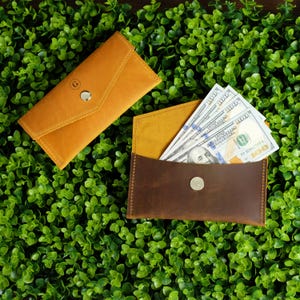 Portafoglio in pelle per contanti, buste per risparmi in contanti personalizzate, imbottitura di contanti, sistema di budget, busta per soldi personalizzata, porta soldi