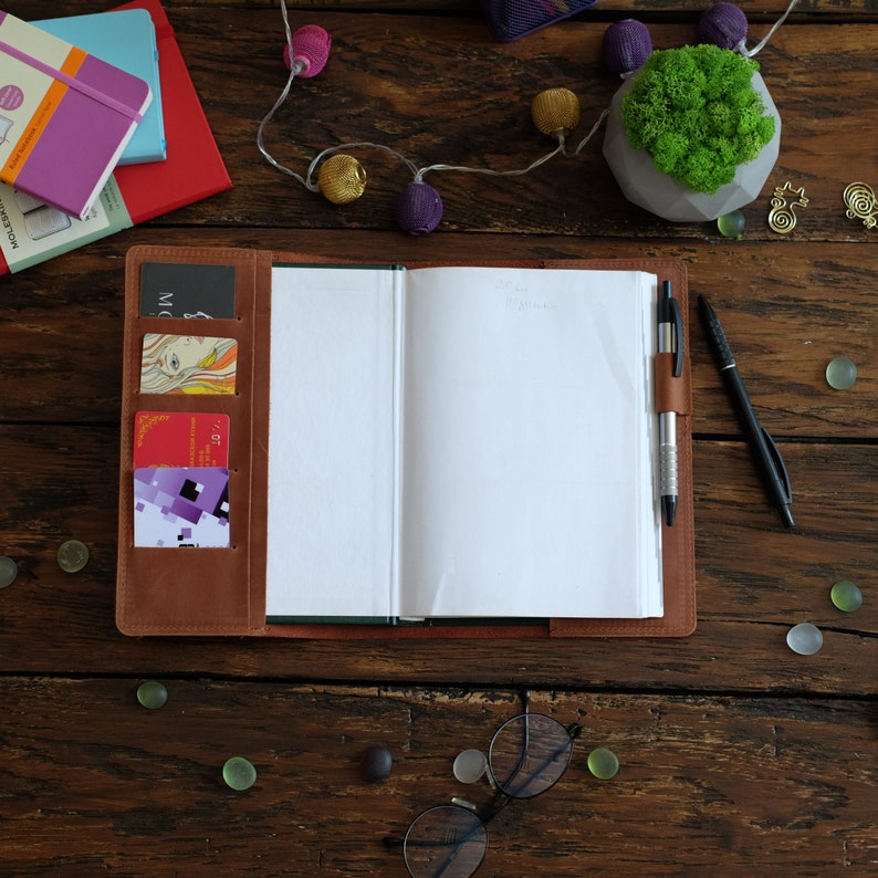 Leather notebook cover A5