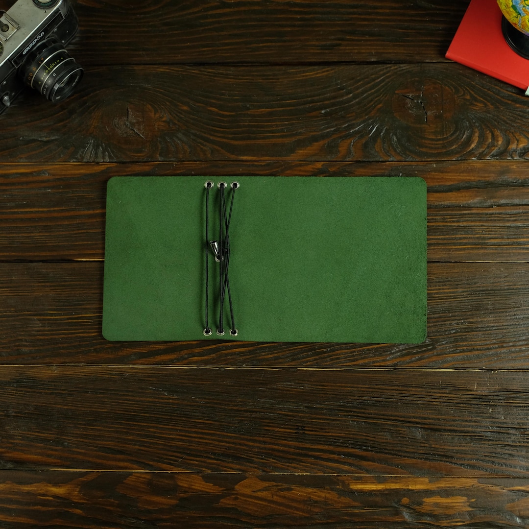 Trifold Journal Cover Leather, Pocket Refillable Planner Cover A6 B6 A5 ...