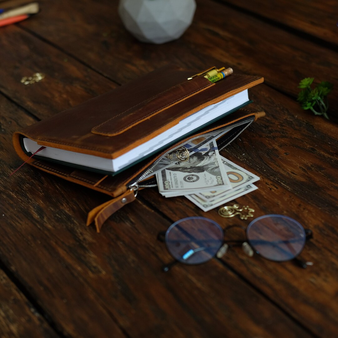 Leather A4 A5 B5 Notebook Cover Personalized, Refillable Planner Cover ...