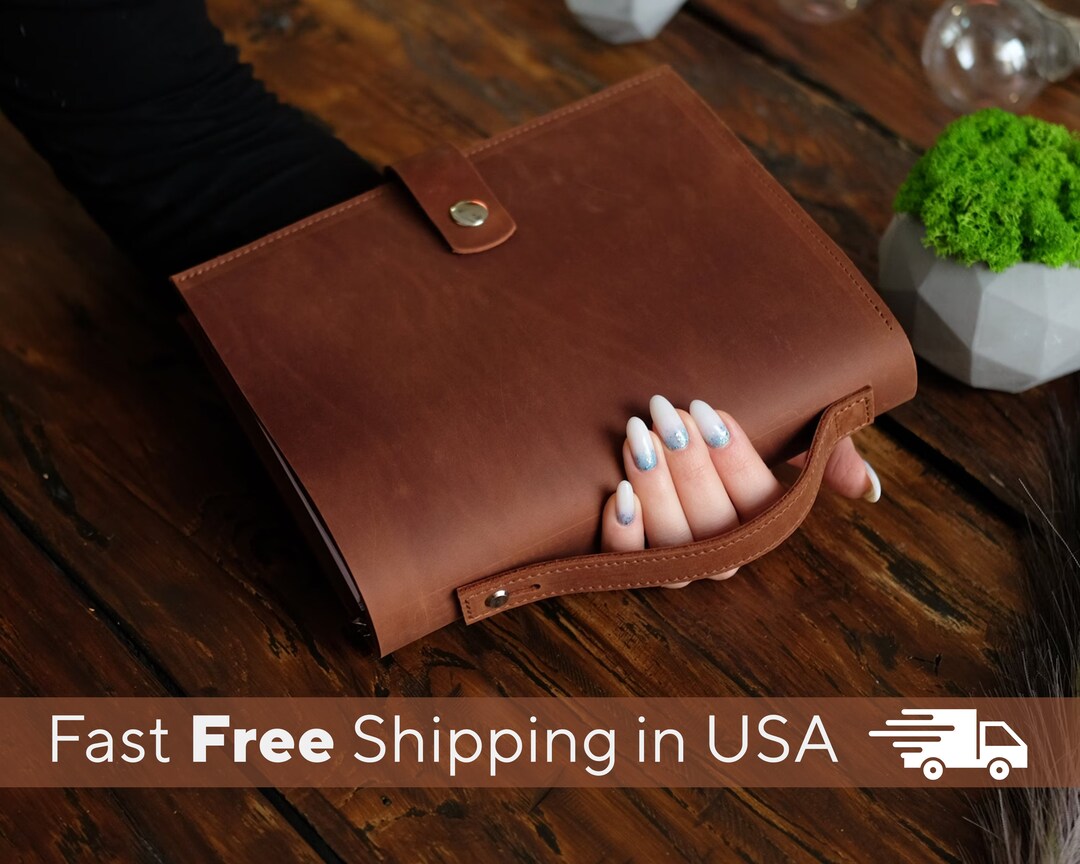 Leather A5 Planner Binder 6 Ring A5 Binder Cover Filofax Etsy