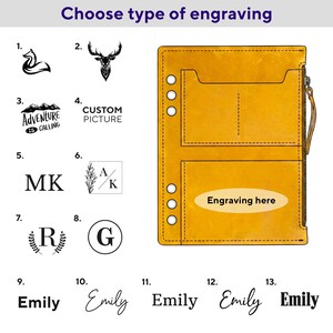Personalized Leather Insert for A5 Binder, Planner Accessories, Custom ...