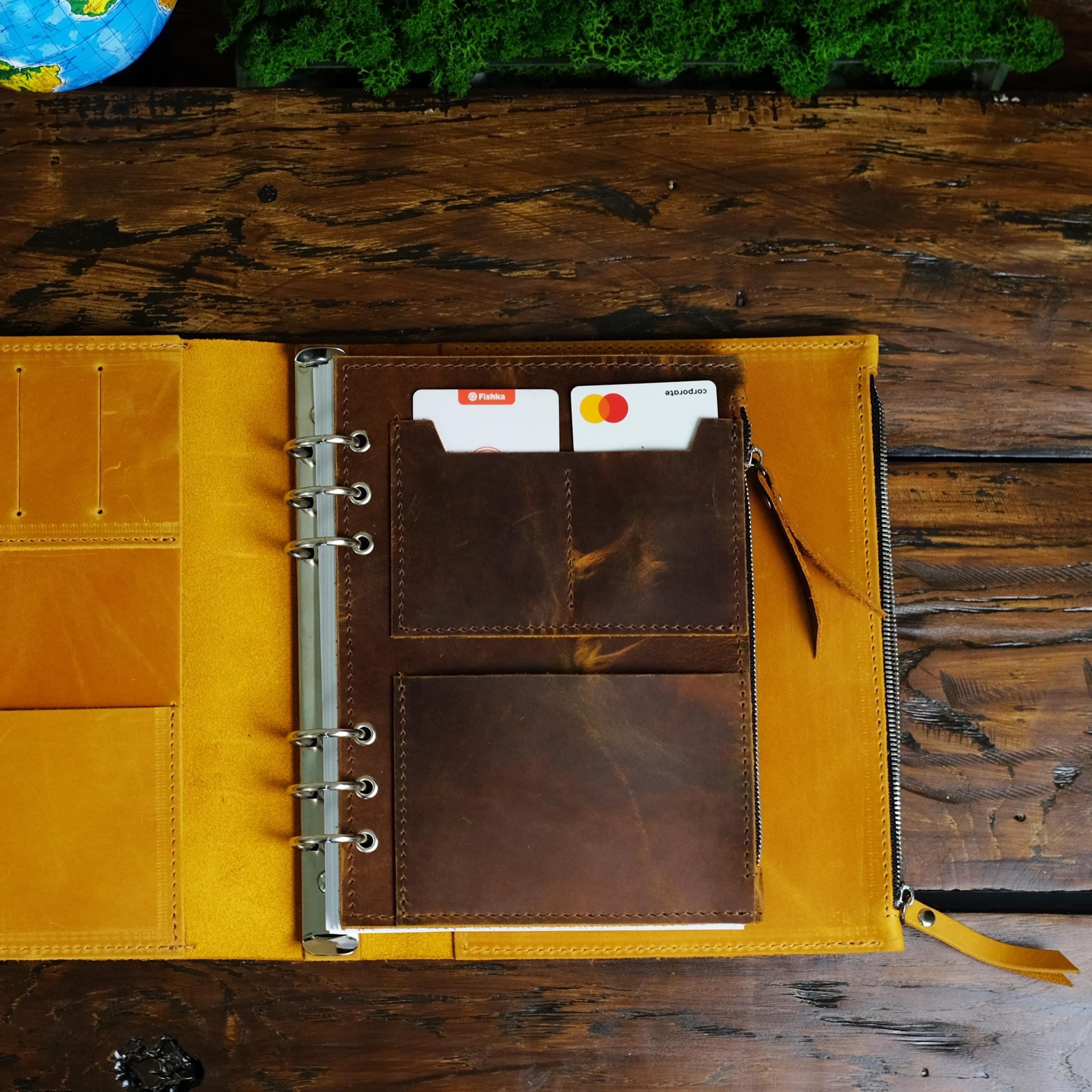Planner Insert A5, Personalized Leather Flyleaf, Custom Planner
