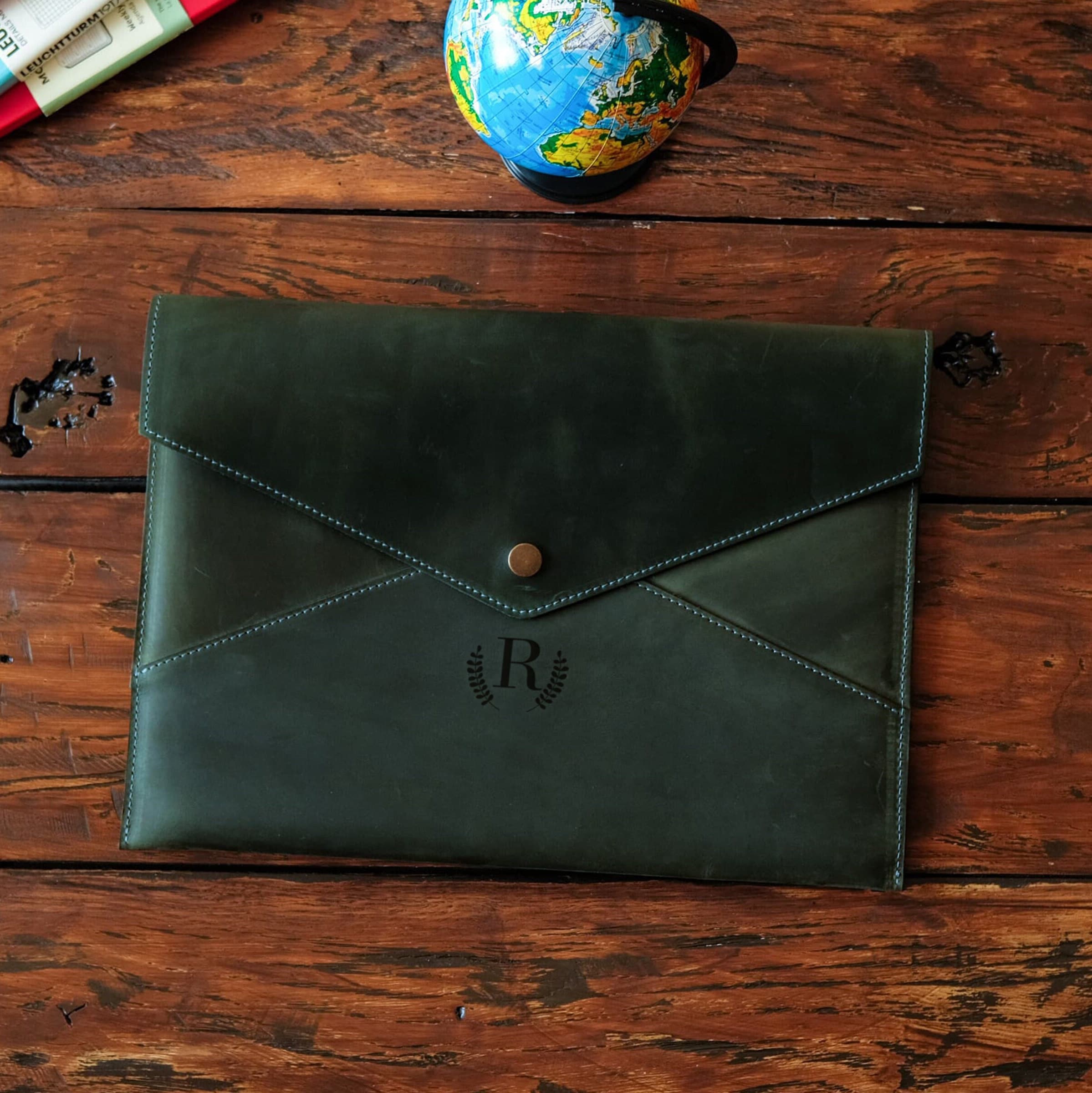 Document Holder, Office Paper Case, Personalized Leather Folder, Leather File Holder A4, Document Protector, Paper Portfolio, Corporate Gift
