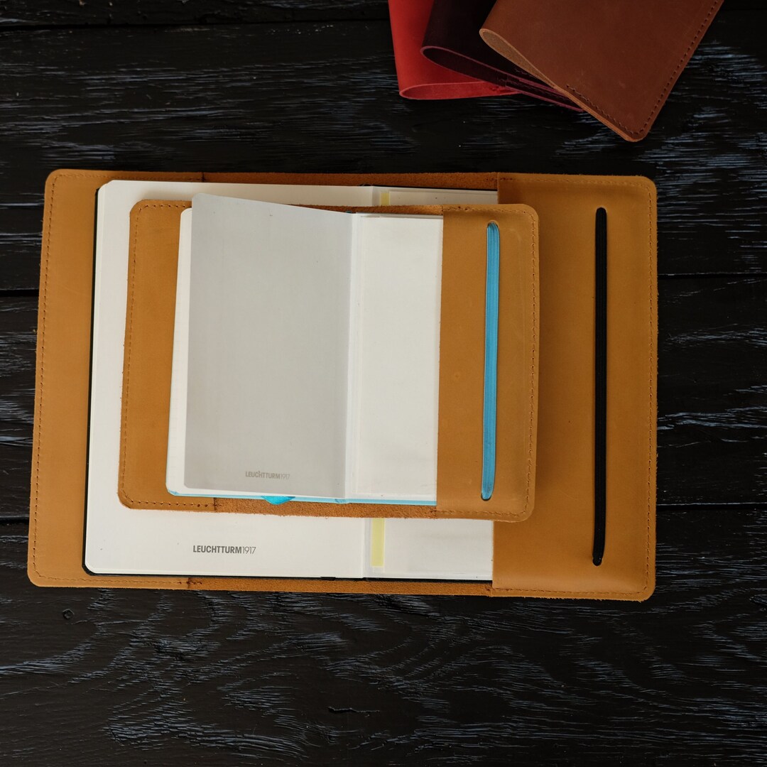 Leuchtturm1917 Cover A6, Custom Leather Notebook Cover A5, Moleskine Pocket Cover, Notepad