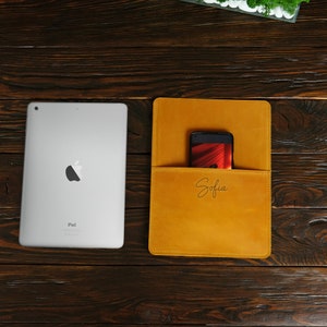 Étui pour iPad en cuir personnalisé, pochette à air pour Ipad, étui iPad personnalisé pour mari, étui pour tablette pour homme image 3