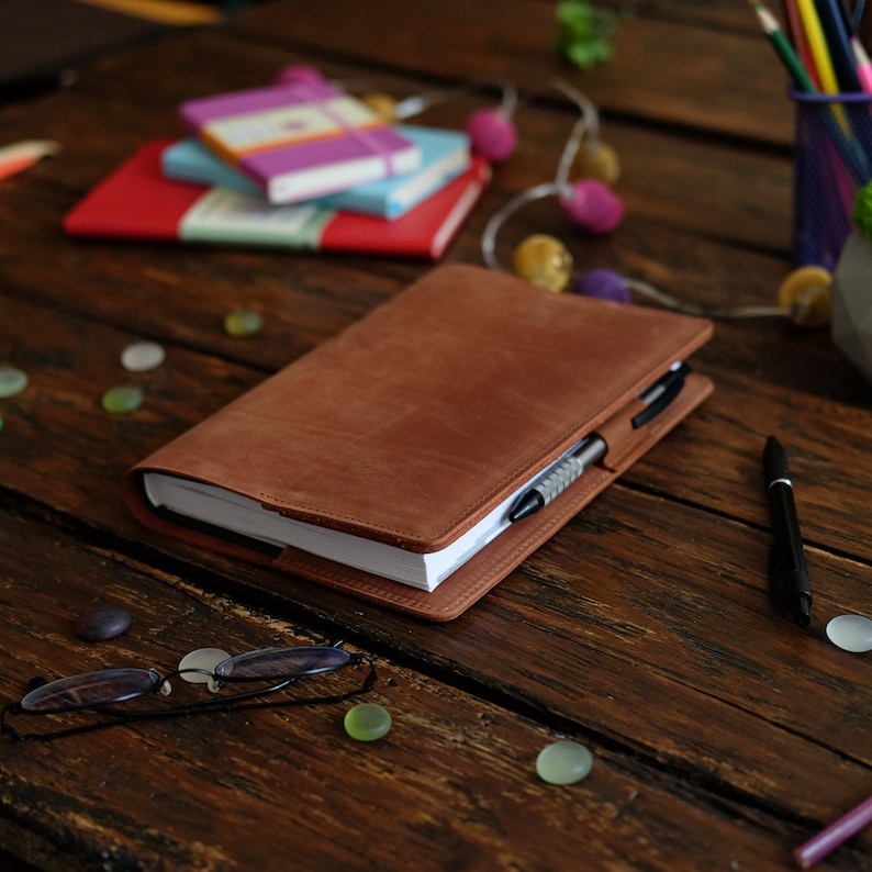 Leather notebook cover A5