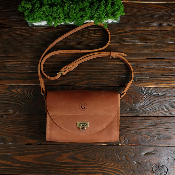 Small Leather Bag, Leather Crossbody Bag Woman, Leather Purse with Engraving, Shoulder Bag for Women, Soft Mini Handbag, Cross Body Bag