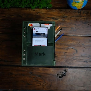 Personalized Leather Insert for A5 Binder, Planner Accessories, Custom ...