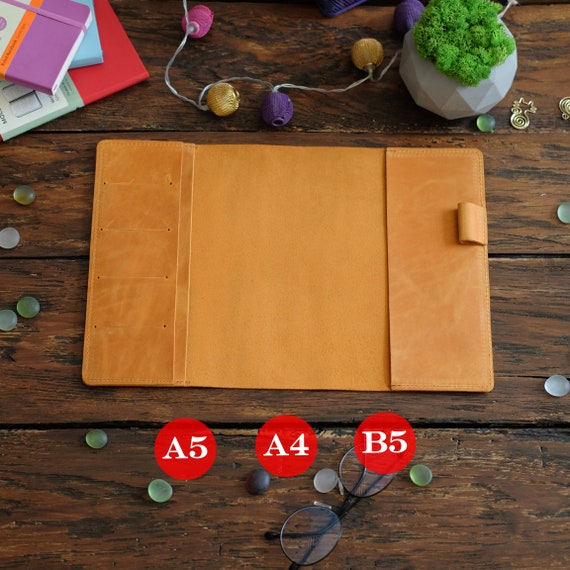 Leather Notebook Cover A5 A4 B5, Hobonichi Cousin Cover Personalized, Leather Journal Cover, Leuchtturm1917, Moleskine, Rocketbook, Stalogy