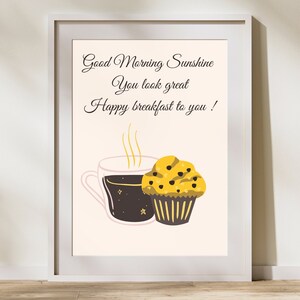 Instant download digital wall poster &quot;Good morning sunshine&quot;
