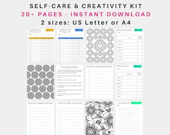 Bewerkbare wellnessplanner|Zelfzorgwerkboek|Zelfzorgplanner|Afdrukbare planner|Wellnessplannerbundel|wellnessdagboek|Dagelijkse planner