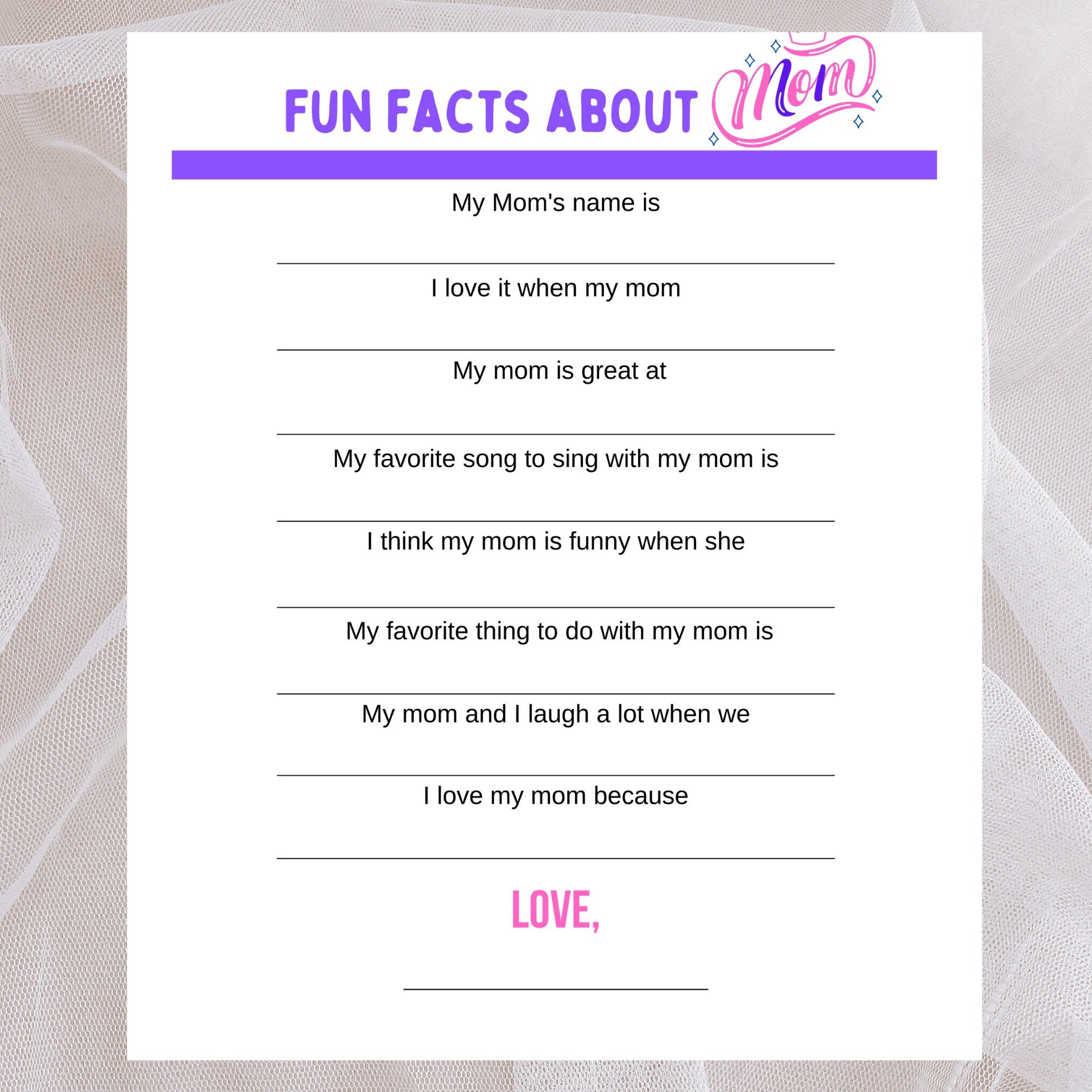 Fun Fact Letters Printable Letter