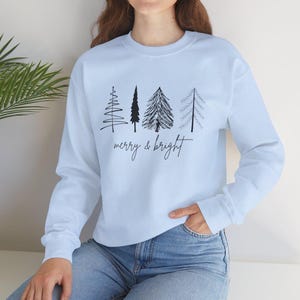Christmas Tree Sweatshirt, Holiday Crewneck Jumper, Xmas Tree Sweater, Festive Pullover, Winter Season Sweatshirt