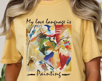 Kandinsky artsy shirt gift for art teacher, Comfort Colors® shirt gift for artsy friend, aesthetic t-shirt gift for graphic artist