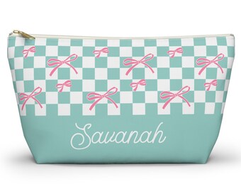 Personalized coquette teen pouch bag gift, aesthetic girl pouch bag gift, trendy women bag, gift for girlfriends, girl make up bag gift