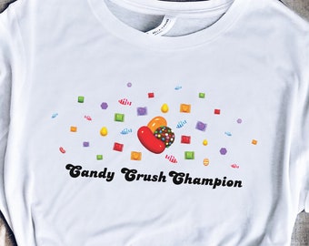 Candy Crush Inspired I Love Candy Boys Girls Womens Kids Mens Gamer T Shirt
