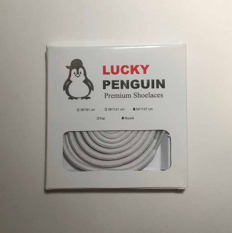 Lucky Penguin Round and Flat Shoelaces for Everyday Casual Shoes Shoelaces Suitable for Men\u2019s Women\u2019s and Kids Sneakers.
