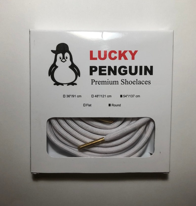 Lucky Penguin Round and Flat Shoelaces for Everyday Casual Shoes Shoelaces Suitable for Men\u2019s Women\u2019s and Kids Sneakers.