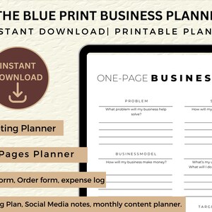 Business Planner Printable BUNDLE, Small Business Planner, Side Hustle, Business Trackers, Social Media, Finances, Content, Order, Etsy Shop