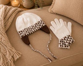 Exzentrisches Aroma Mütze und Handschuh Set