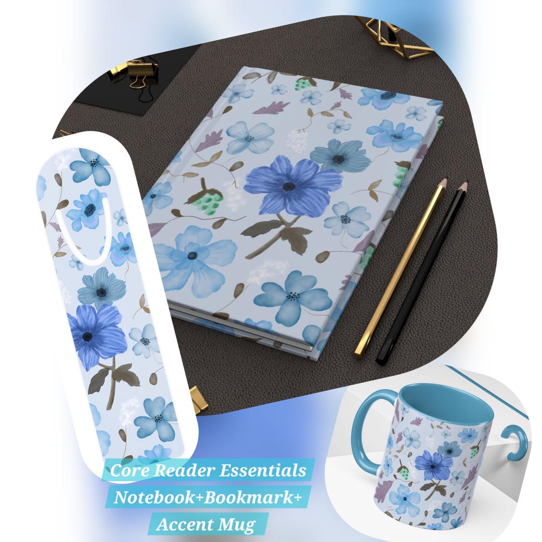 Core Reader Essentials Bundle | Watercolor Florals Hard Cover Notebook ...