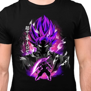 Shirt Goku Black Rose - Paars T-shirt Super Saiyan Anime Manga Grafisch T-shirt DBZ Streetwear Otaku Gift