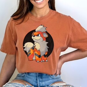 Growlithe Shirt – Cute Pokemon Fire Dog T-Shirt, Anime Graphic Tee for Kids & Adults, Kawaii Pup Gift, Arcanine Evolution Fan Art