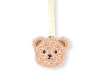 The authentic beige moumoute bear pacifier clip / Bear pacifier clip / Bear pacifier clip / Bear pacifier clip