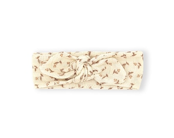 Bandeau bébé tissu gaze de coton bio fleuri liberté