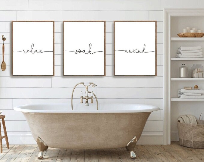 Waschen Sie entspannen Entspannen Sie sich im Badezimmer | Etsy