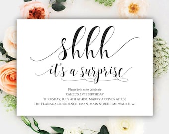 surprise invitation etsy