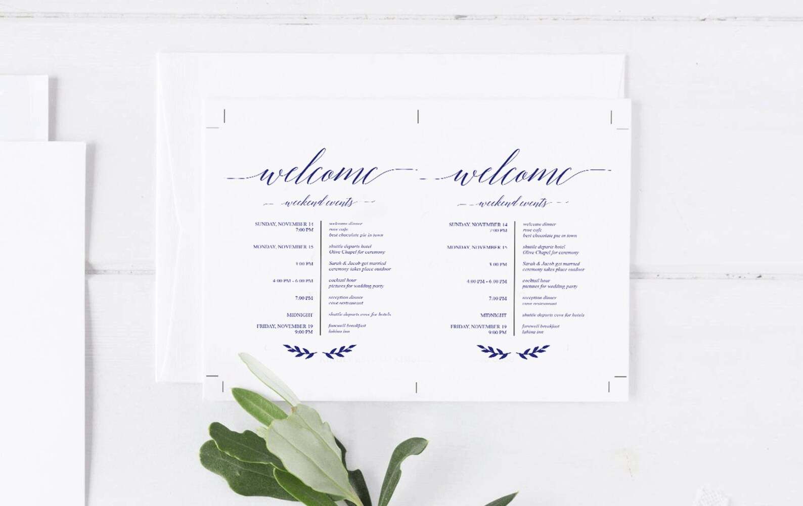 Printable Wedding Itinerary Template Wedding Weekend - Etsy