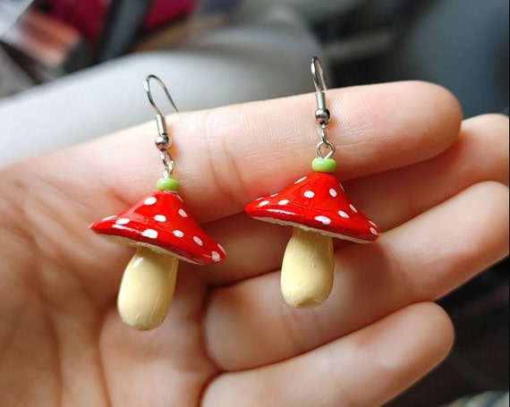 Etsy cheap mushroom earrings