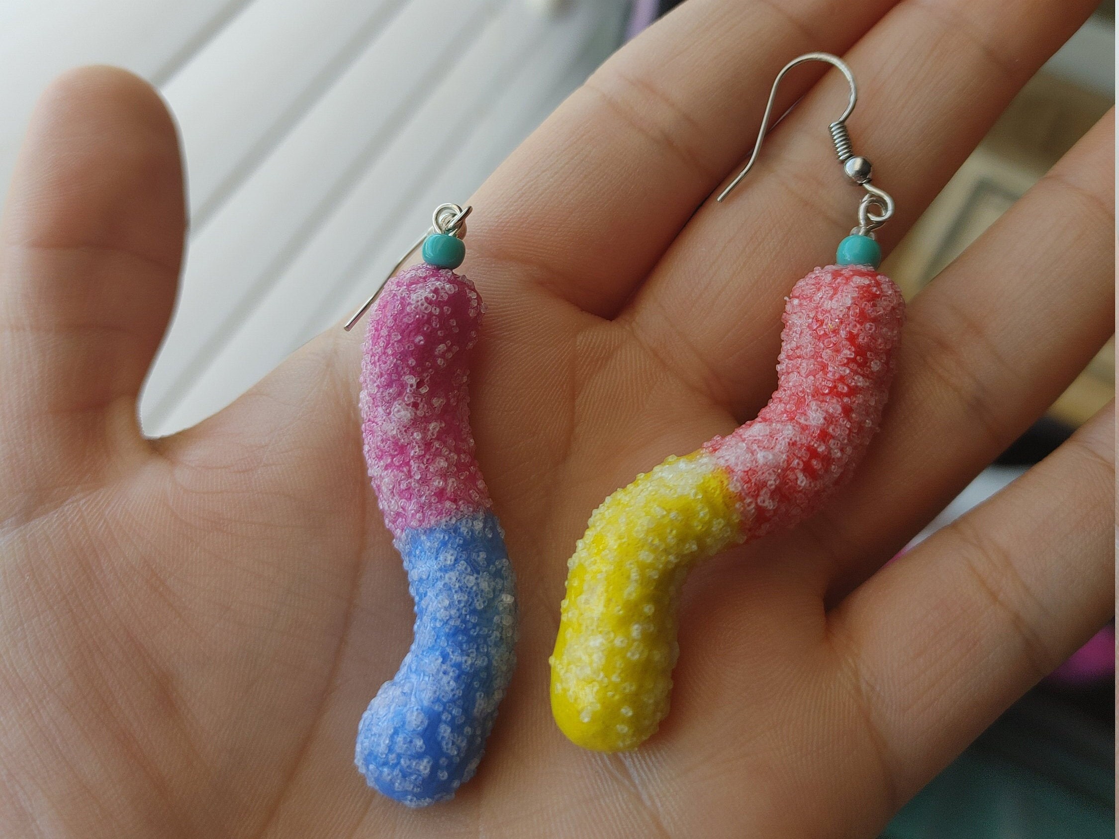 Gummy Worm Earrings Etsy