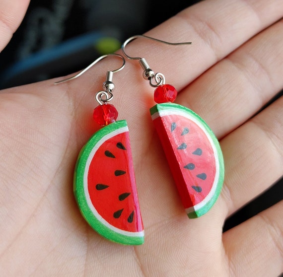 Watermelon earrings etsy deals