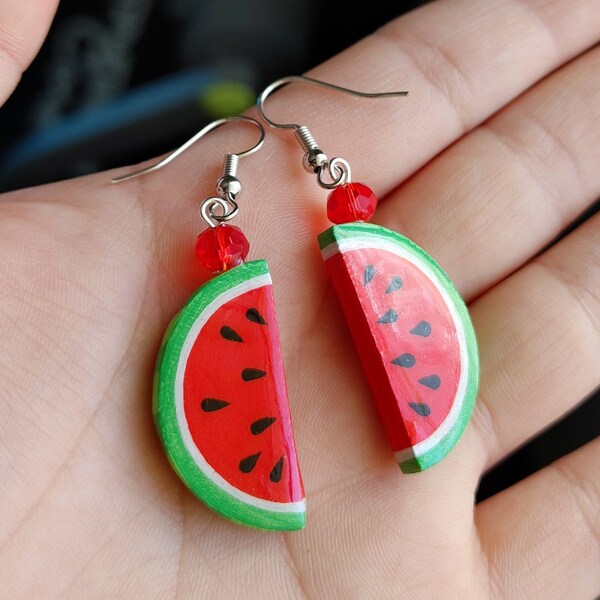 Watermelon Earrings - Etsy