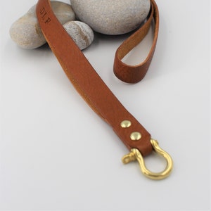 Long & Wider Leather Lanyard in Soft Italian Full Grain Leather - FREE personalisation for keys ID badges